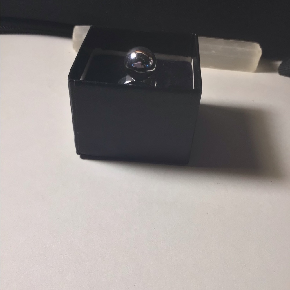 Statement Sterling Silver Ball Ring - image 2